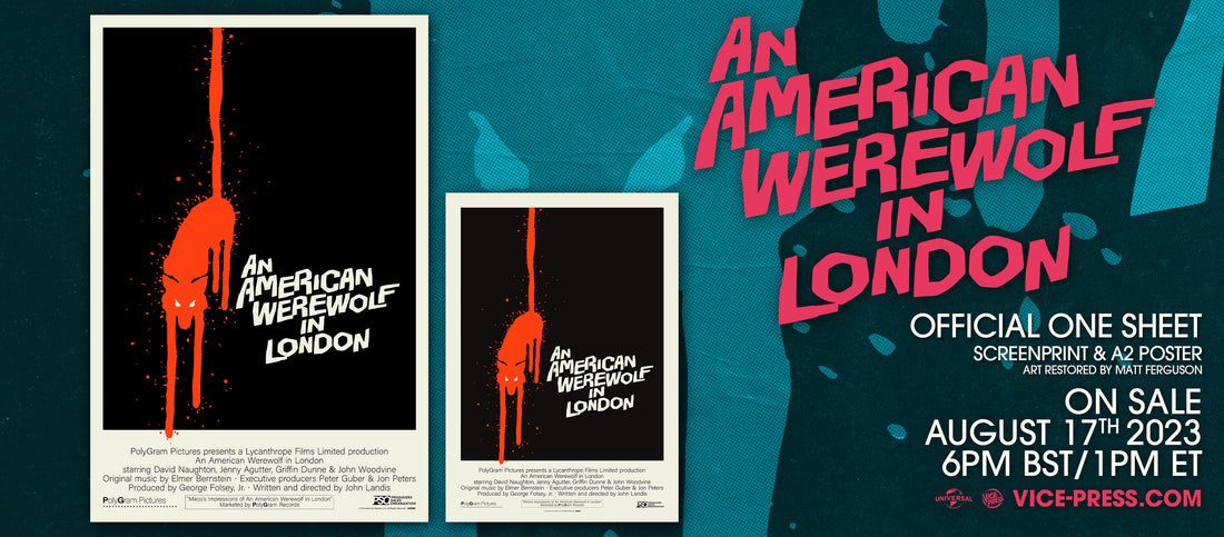 An American werewolf in London theatrical one sheet poster header
