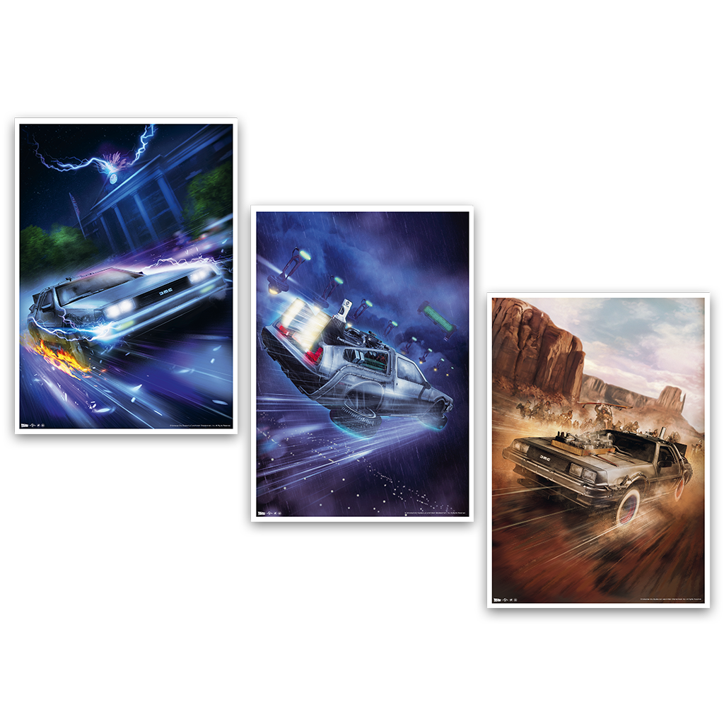Back To The Future art print set by Rich Davies