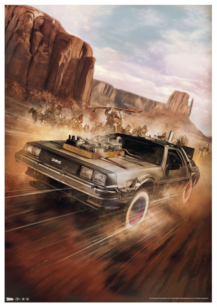 Back To The Future part iii art print by Rich Davies