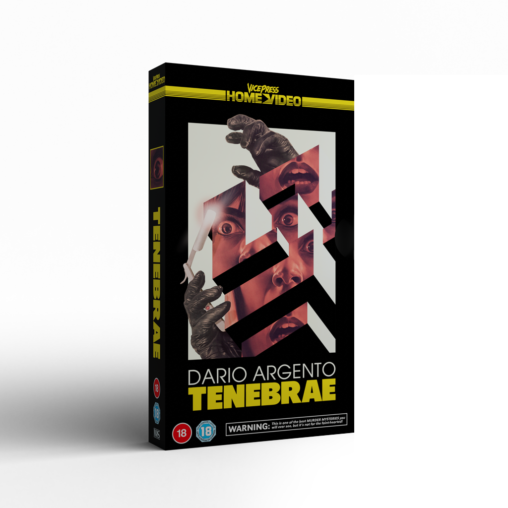 Dario Argento Tenebrae VHS Tape Vice Press Home Video