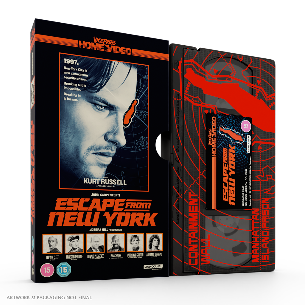 John Carpenter's Escape from New York Vice Press Home Video Slipcase VHS