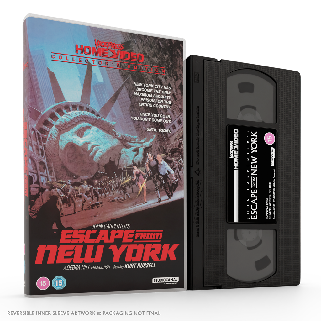 Vice Press Home Video John Carpenter's Escape From New York Collector's Edition VHS Original Cover