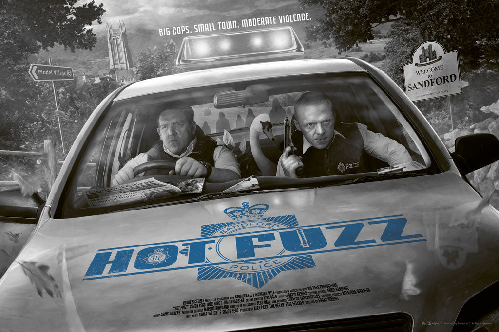 Hot Fuzz Variant Movie Poster by Kevin Wilson