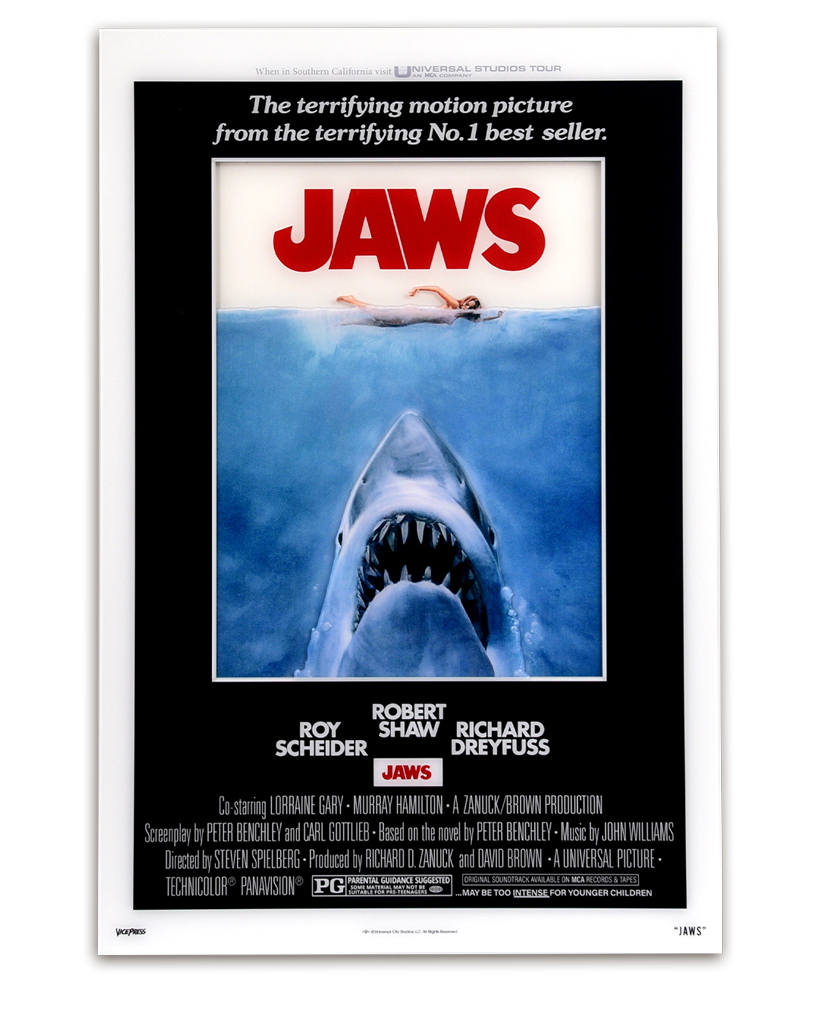 Jaws multi-layer acrylic poster