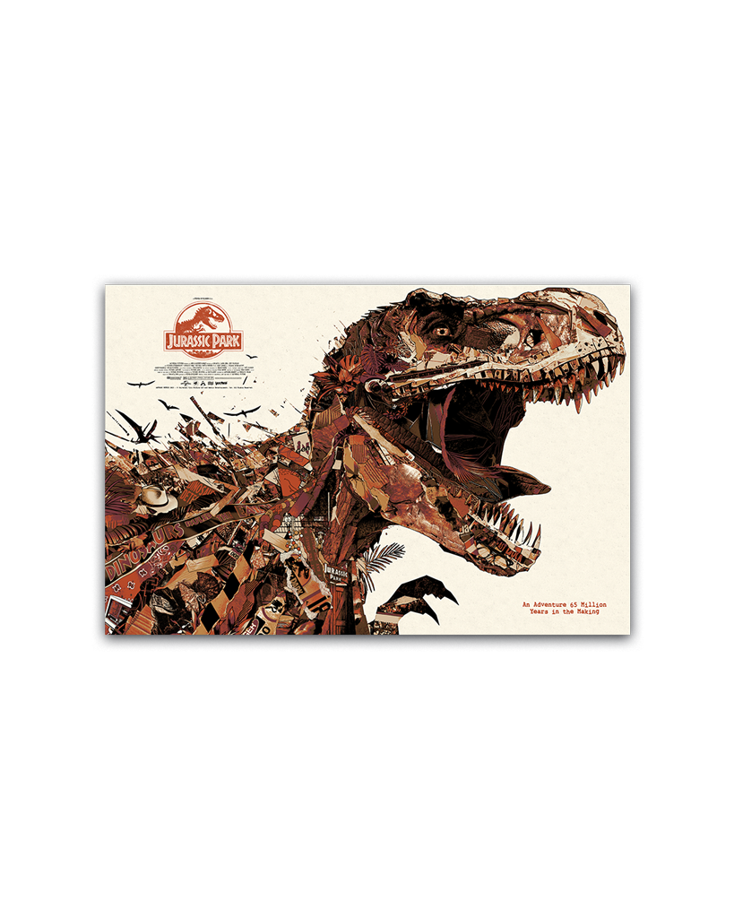 Jurassic Park variant screen print movie poster by Anthony petrie