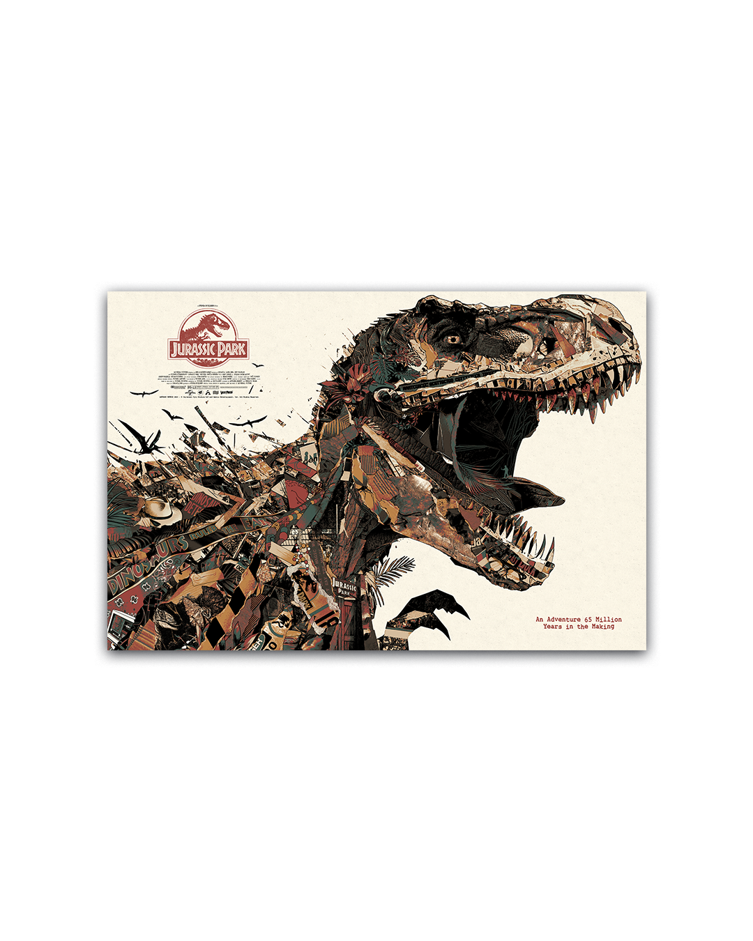 Jurassic Park screen print movie poster by Anthony petrie