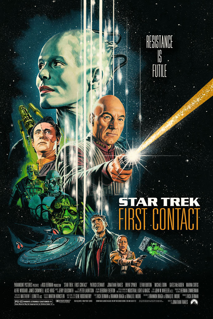 Star Trek First contact movie poster by Paul Mann