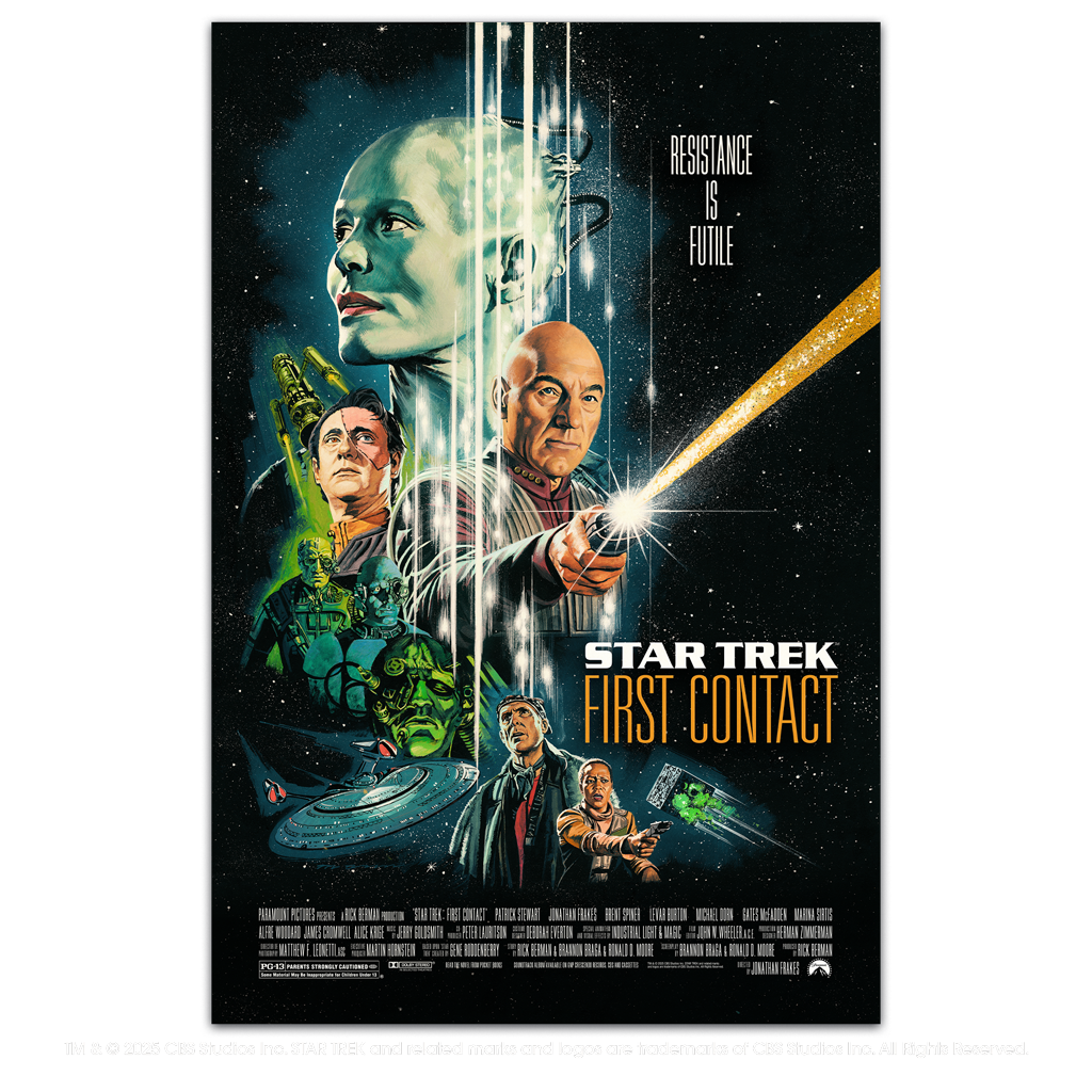 Star Trek First contact movie poster by Paul Mann