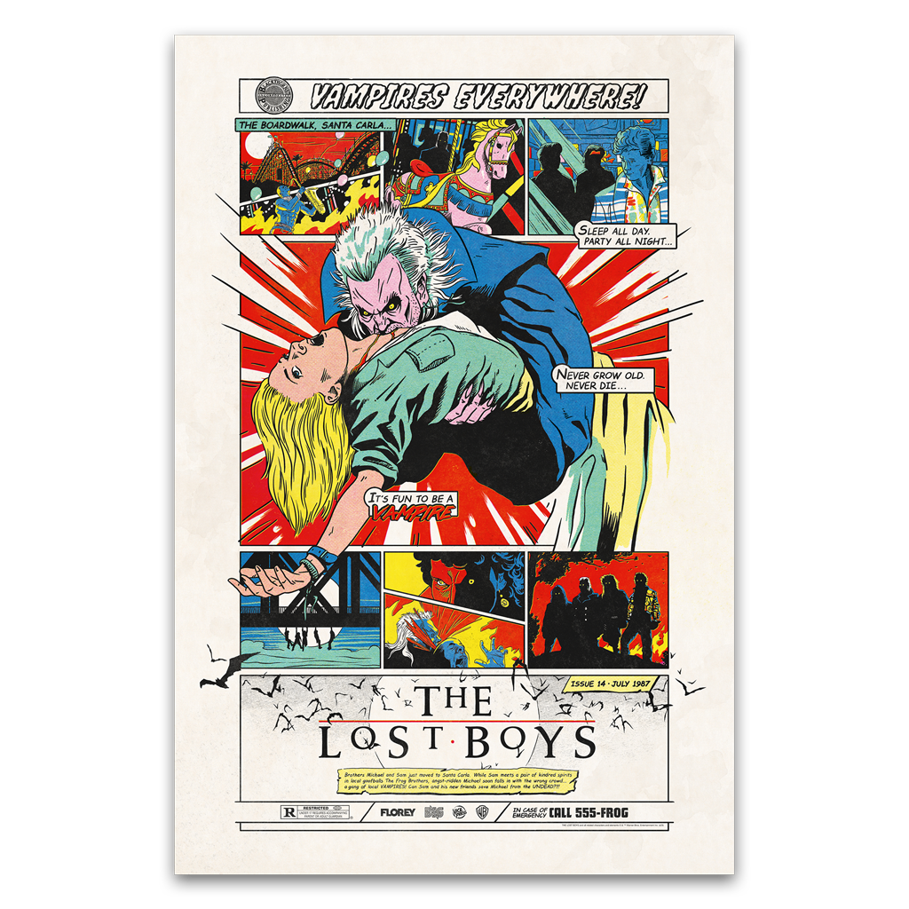 The Lost Boys limited edition movie poster by Florey