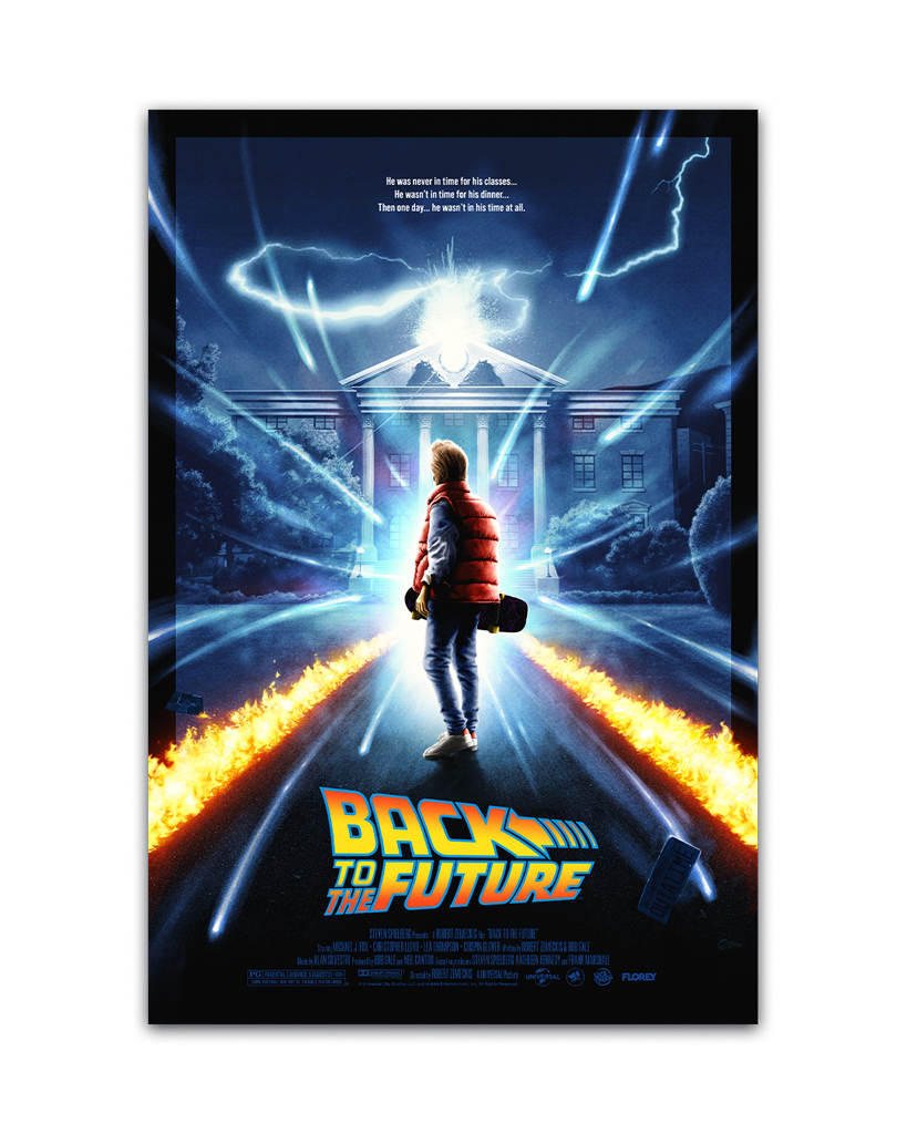 Back to the future movie poster by Florey
