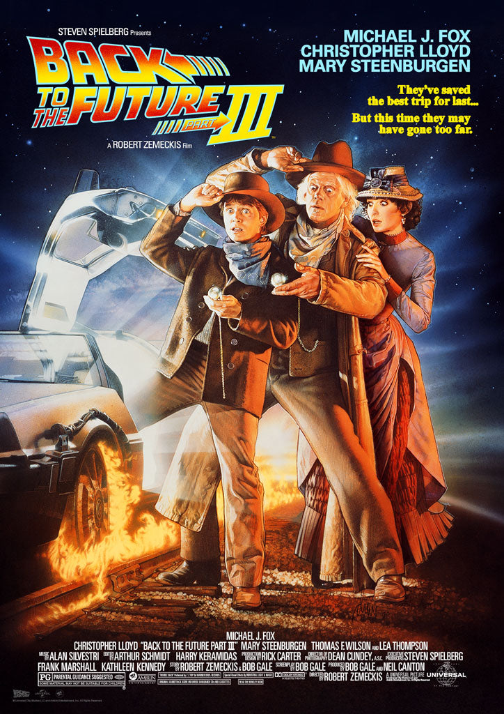 Back To The Future Part III Movie Poster By Drew Struzan