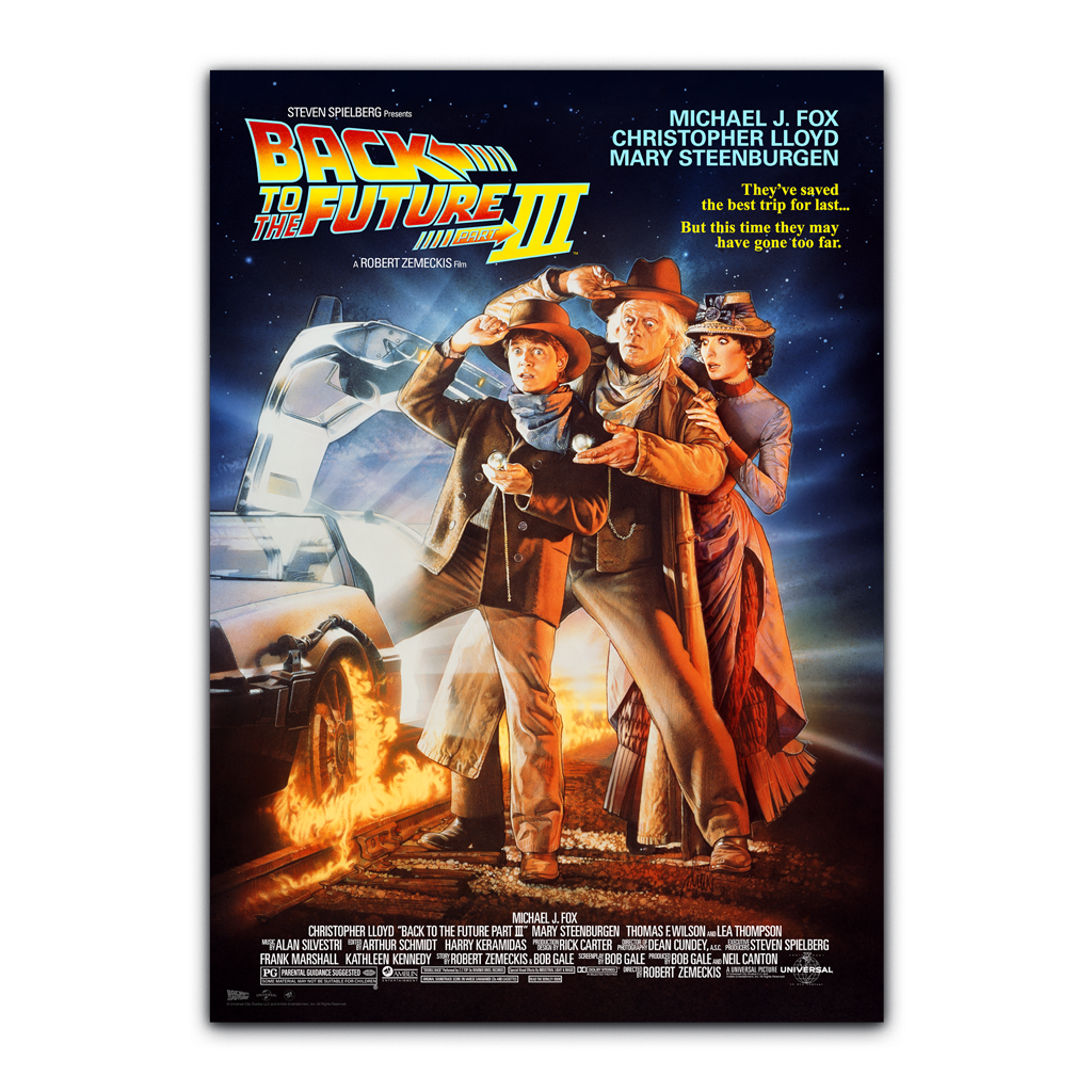 Back To The Future part III fine art print Poster By Drew Struzan