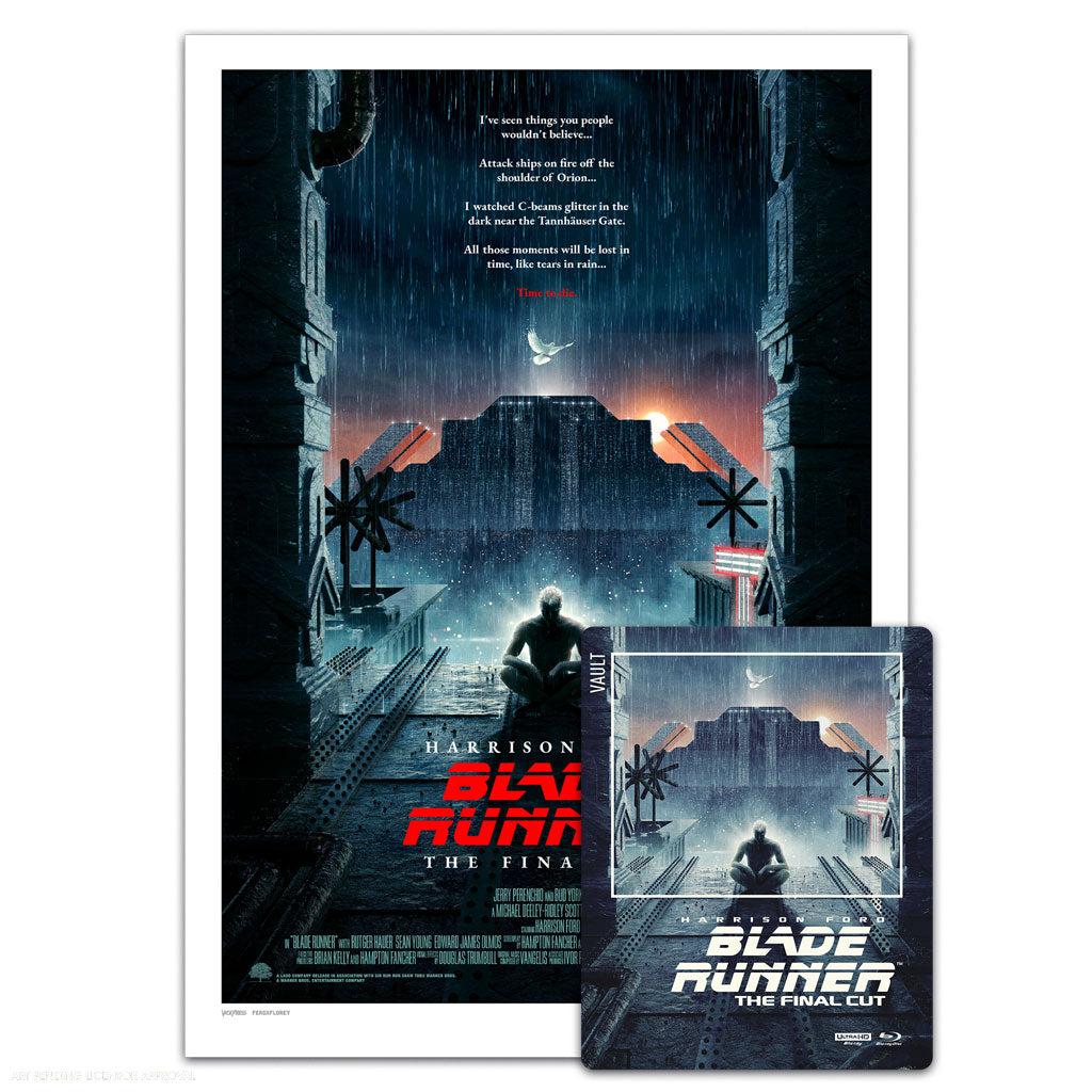 Blade Runner film vault steelbook and poster by Matt Ferguson and florey