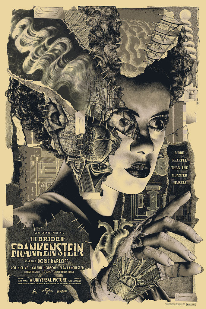 Bride Of Frankenstein variant poster by Anthony Petrie