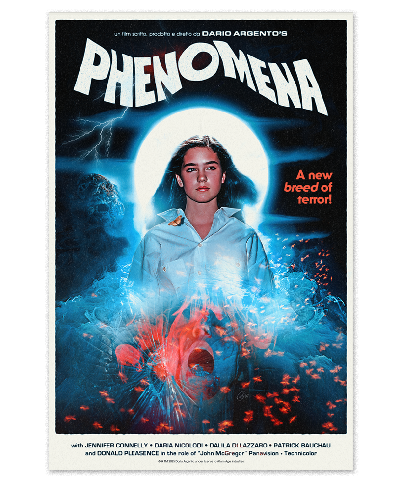Dario Argento Phenomena Movie Poster by Creepy Duck Design