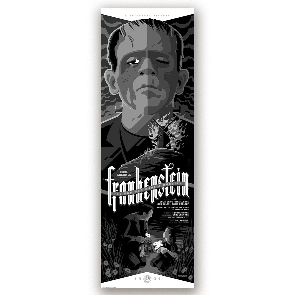 Frankenstein variant movie poster by Tom Whalen