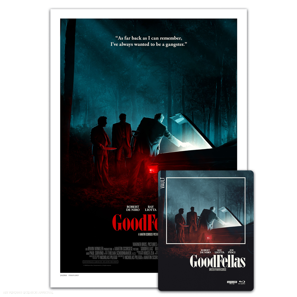 Goodfellas the film vault steelbook and poster by Matt Ferguson and florey