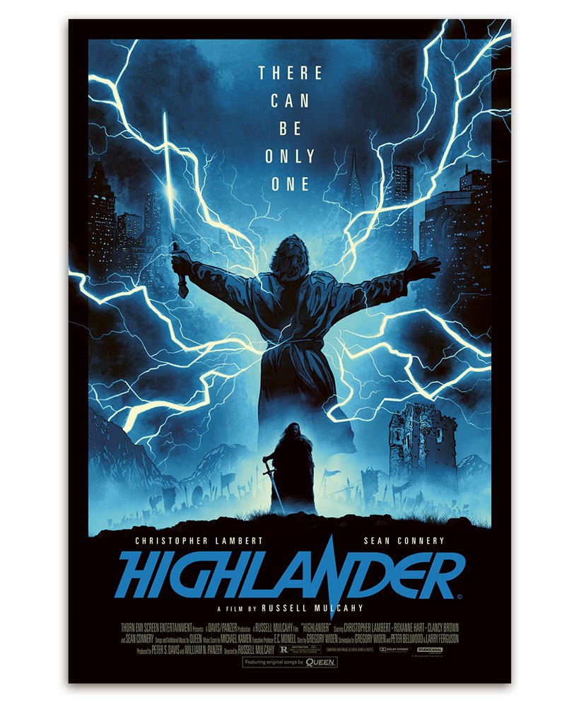 Highlander movie poster by Matt Griffin