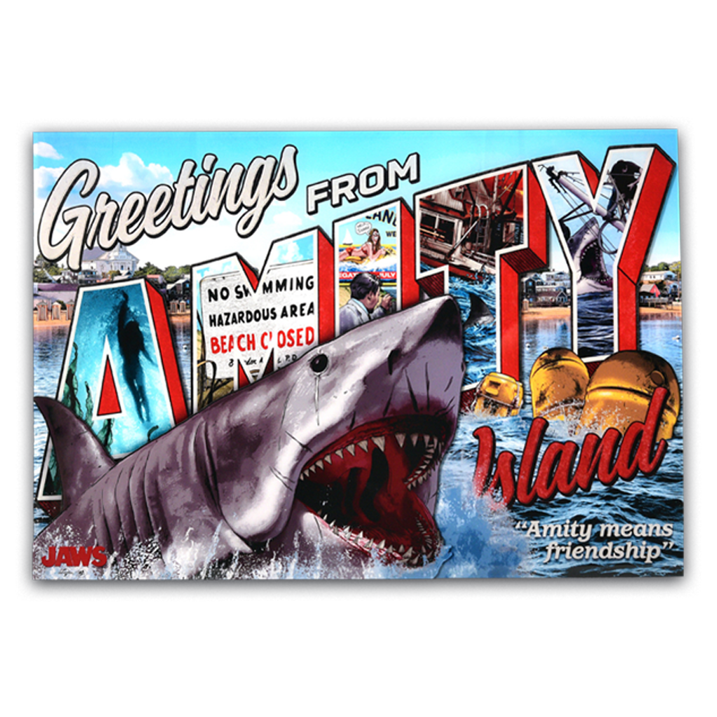 Jaw Greetings From Amity Island Multi Layer Acrylic Panel