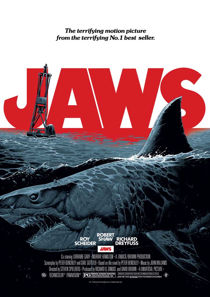 jaws editions movie poster by Luke Preece