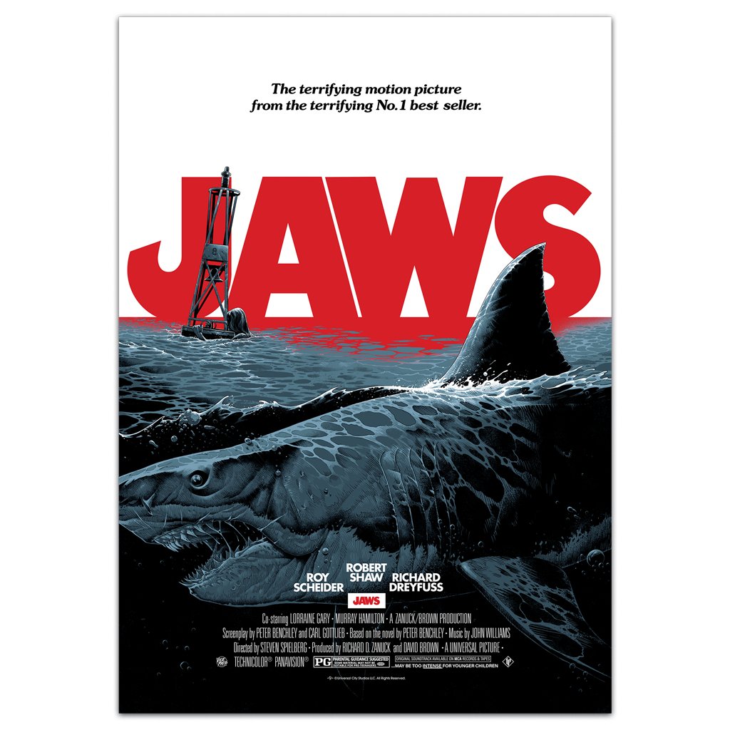 jaws editions movie poster by Luke Preece