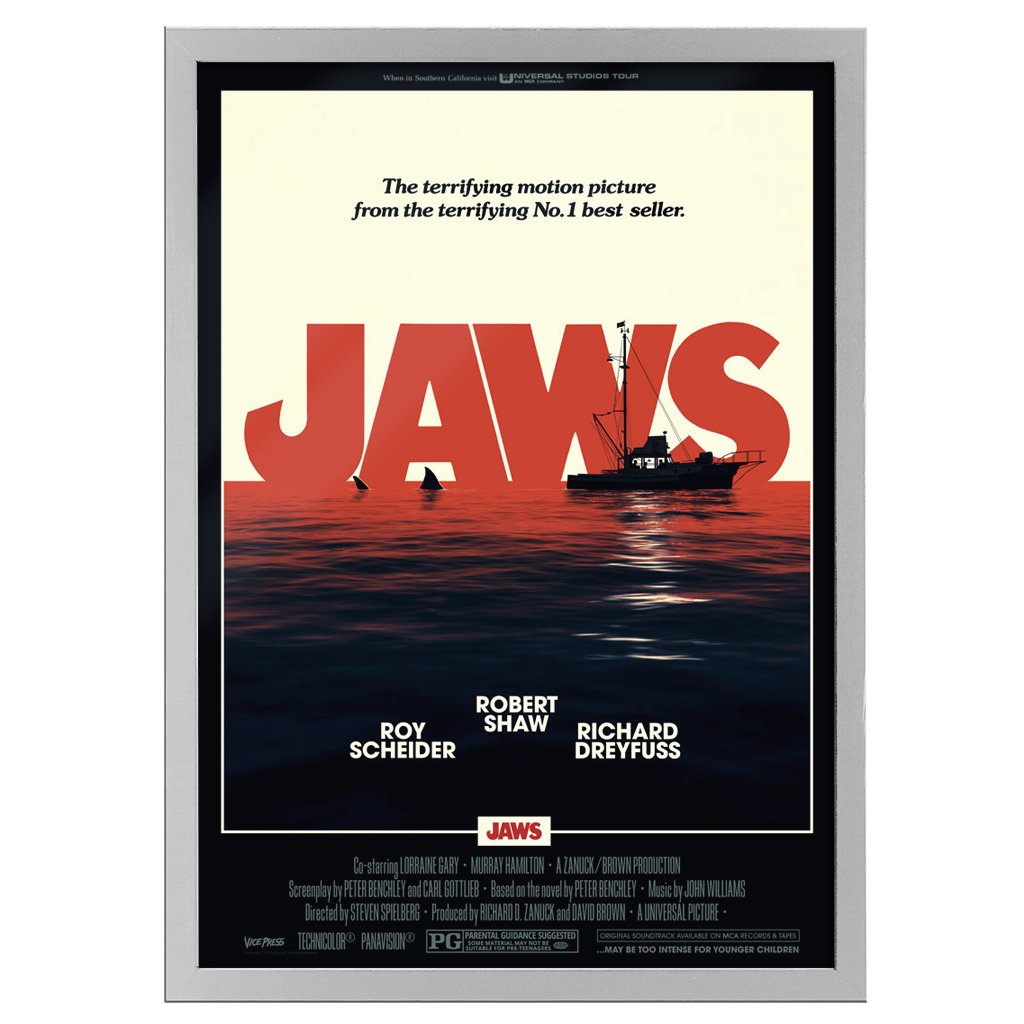jaws Matt Ferguson vice press poster In white frame