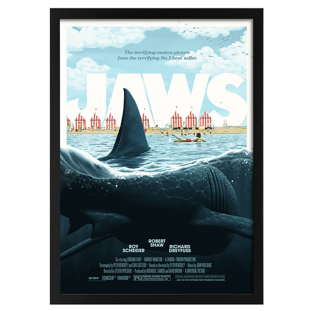Jaws Framed Movie Poster