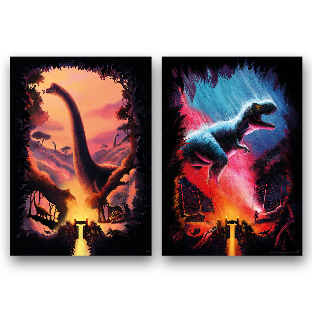 Jurassic Park Art Print set by Carly AF