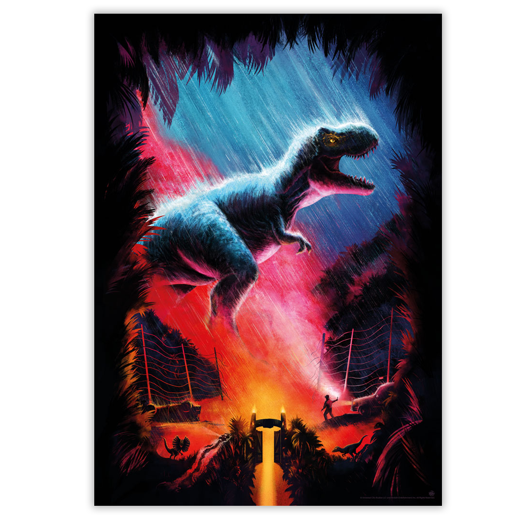 Jurassic Park T-Rex poster by Carly AF