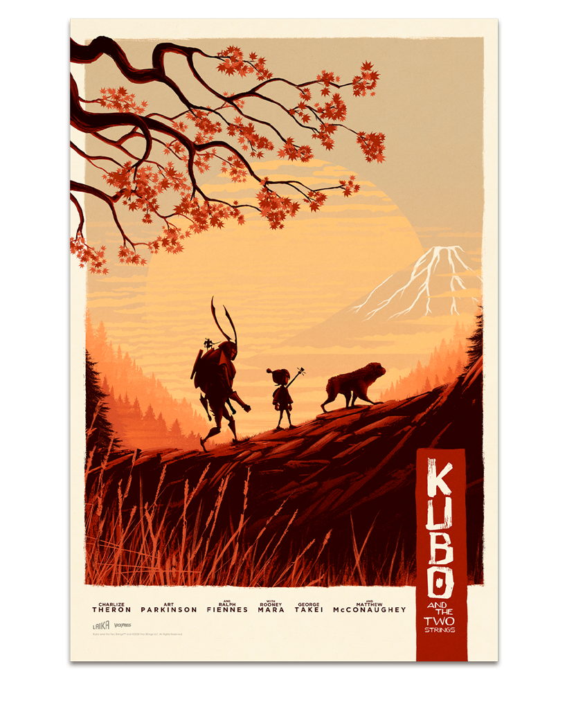 Kubo and the two strings movie poster by Matt Ferguson