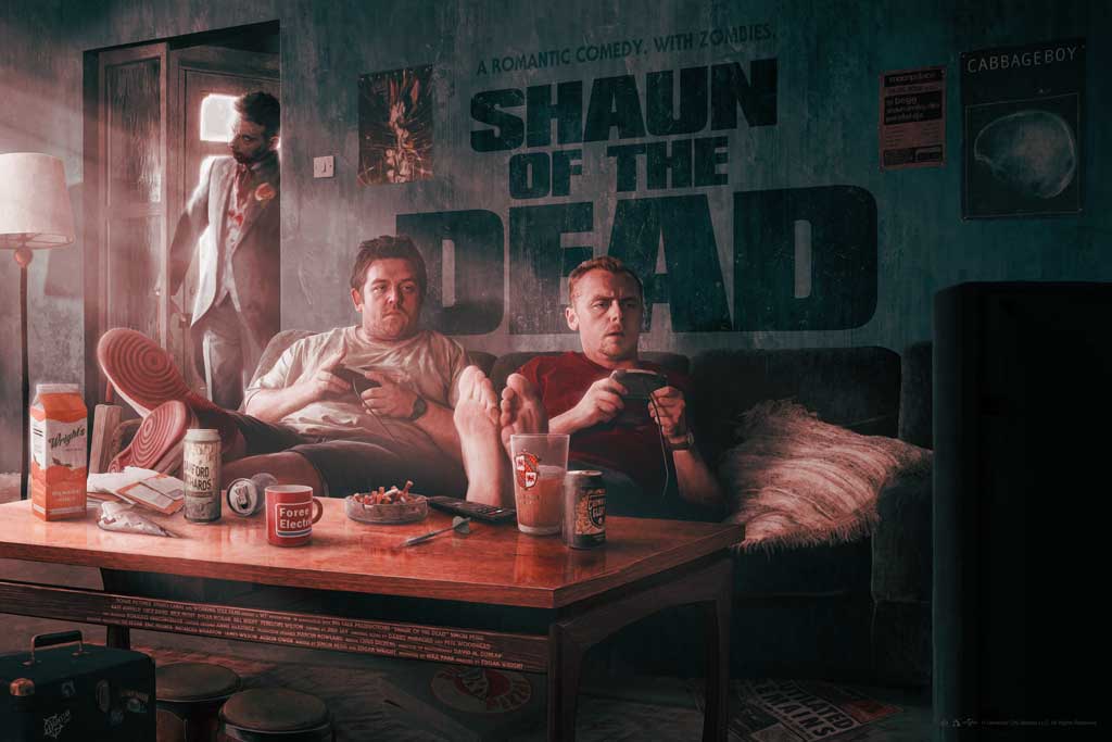 Shaun Of The Dead movie poster by Kevin Wilson