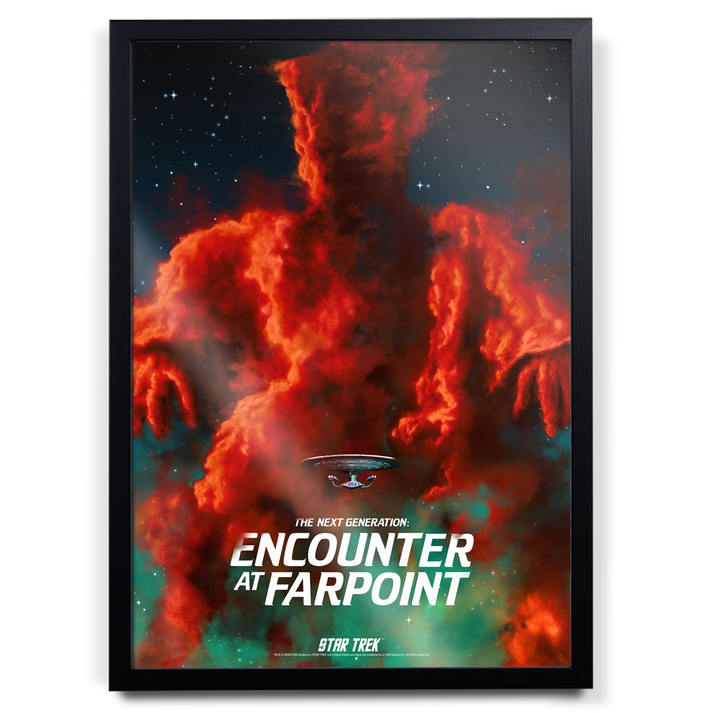 Star Trek The Next Generation Encounter At Farpoint Poster by ROYALSTON in Black Frame