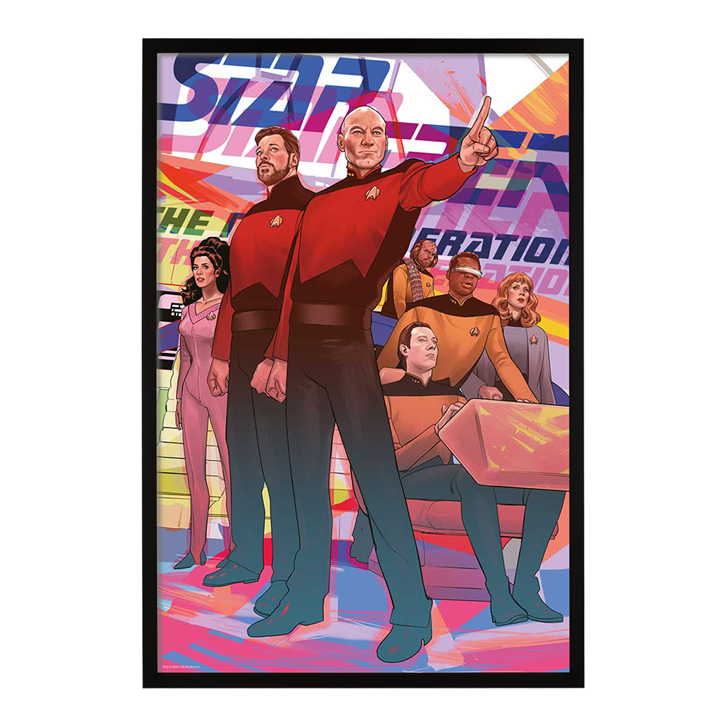 Star Trek The Next Generation black framed Poster by Rachael Stott