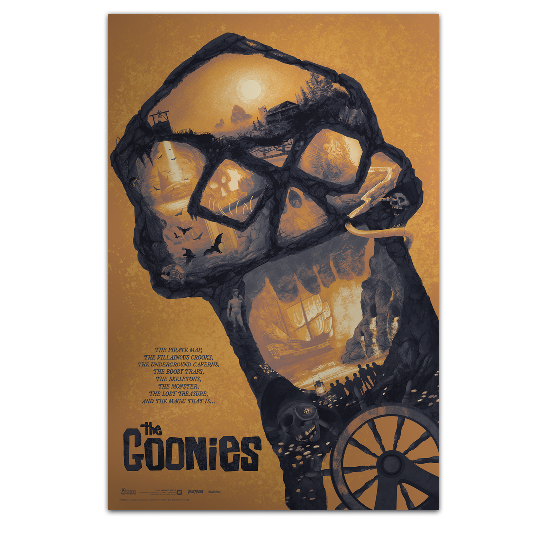 The Goonies Foil Variant Fine Art Movie Poster by Bella Grace