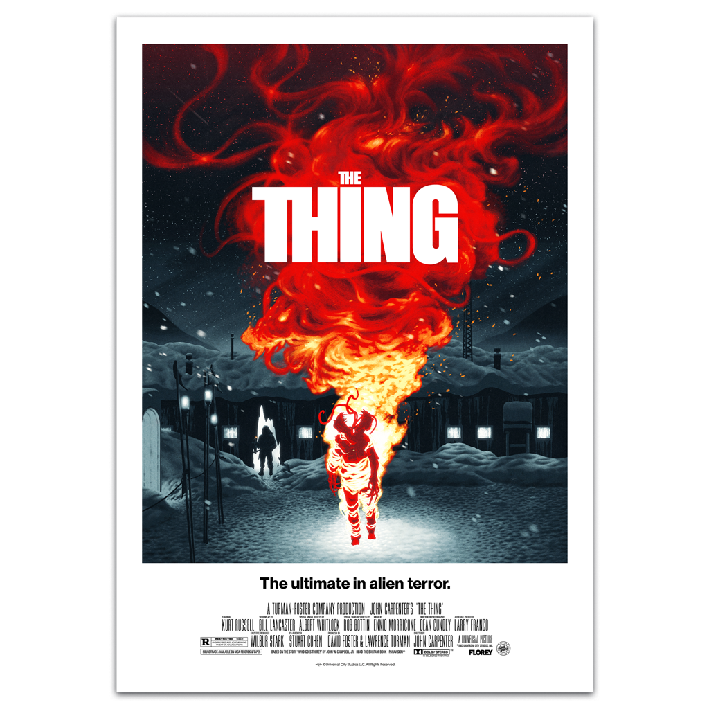 John Carpenters The Thing editions movie poster by Florey