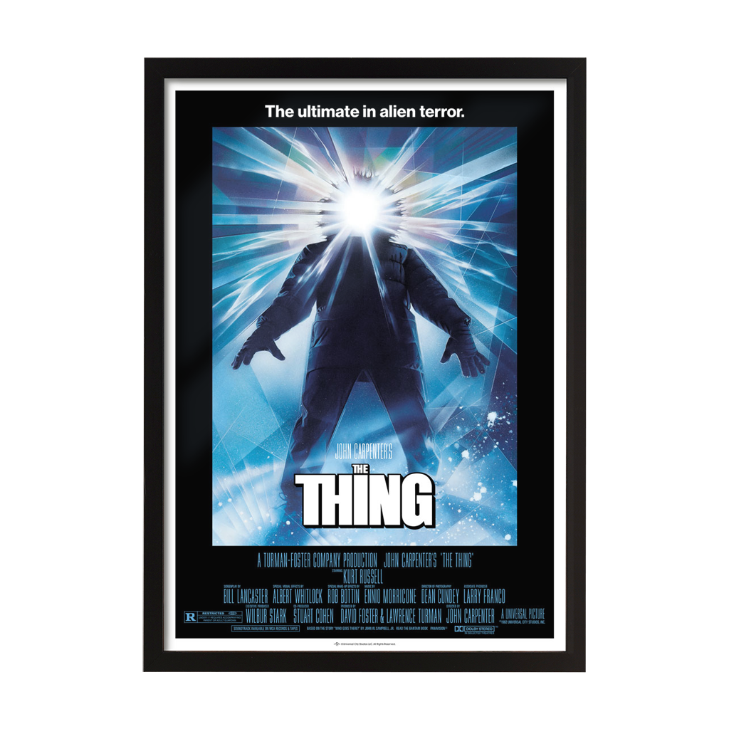 The Thing original movie poster by Drew Struzan In black frame