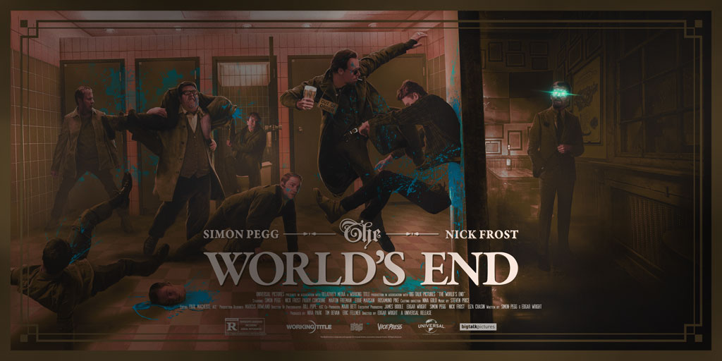 The World's End variant Movie Poster by Juan Ramos