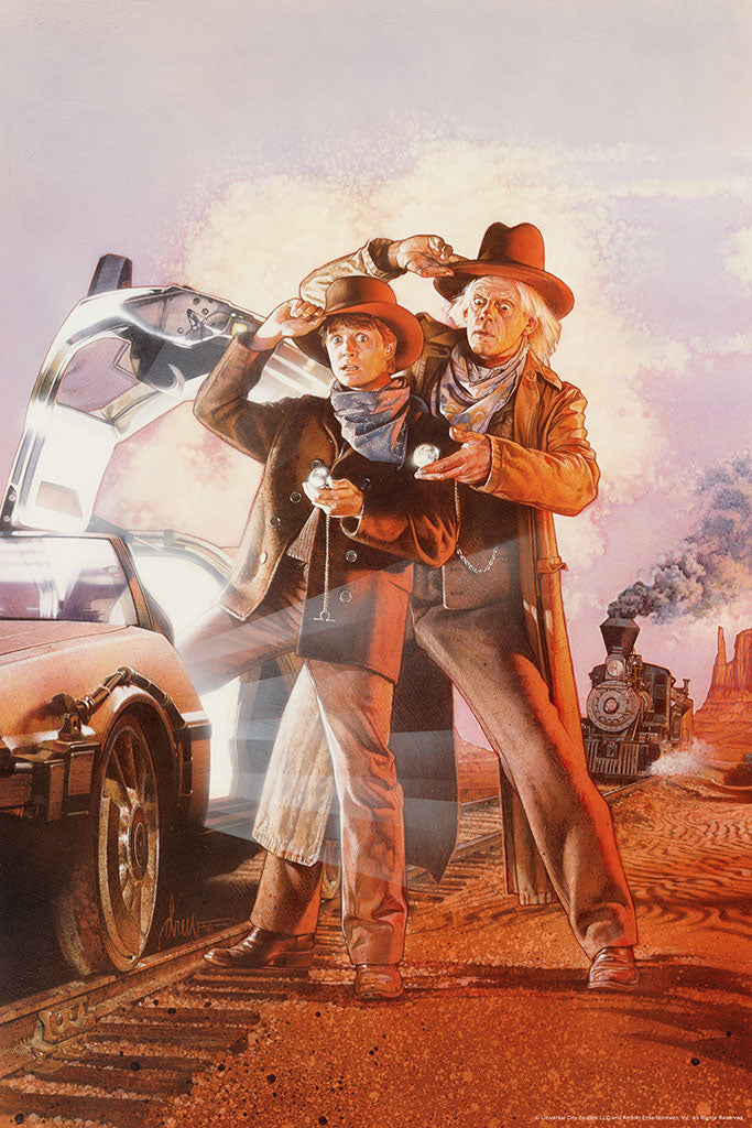 back to the future part 3 variant art print drew struzan