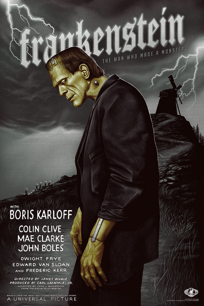 Frankenstein Universal Monsters Variant Poster by Sara Deck
