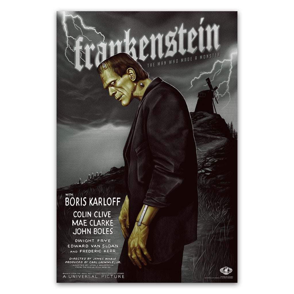 Frankenstein Variant Movie Poster by Sara Deck