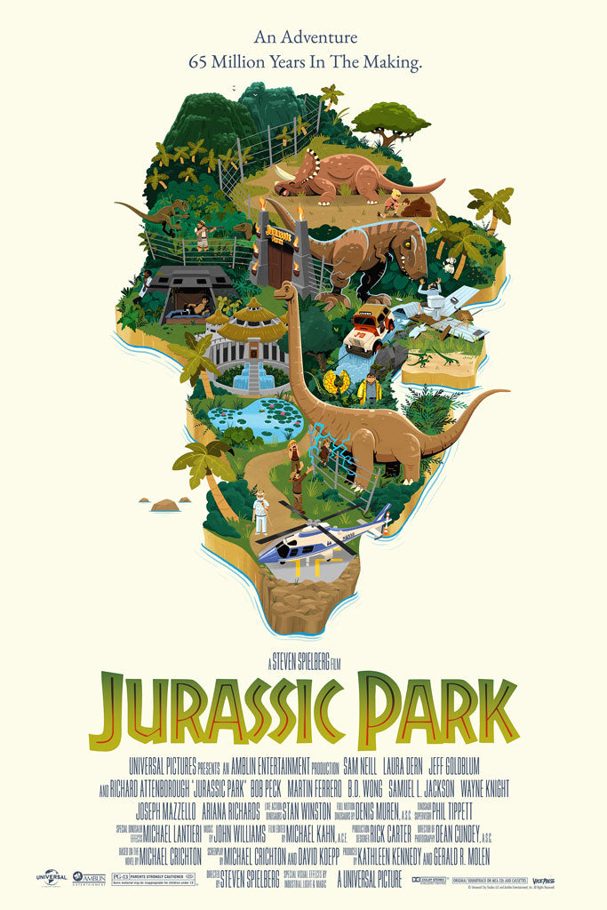 Jurassic Park limited edition movie poster by George Bletsis
