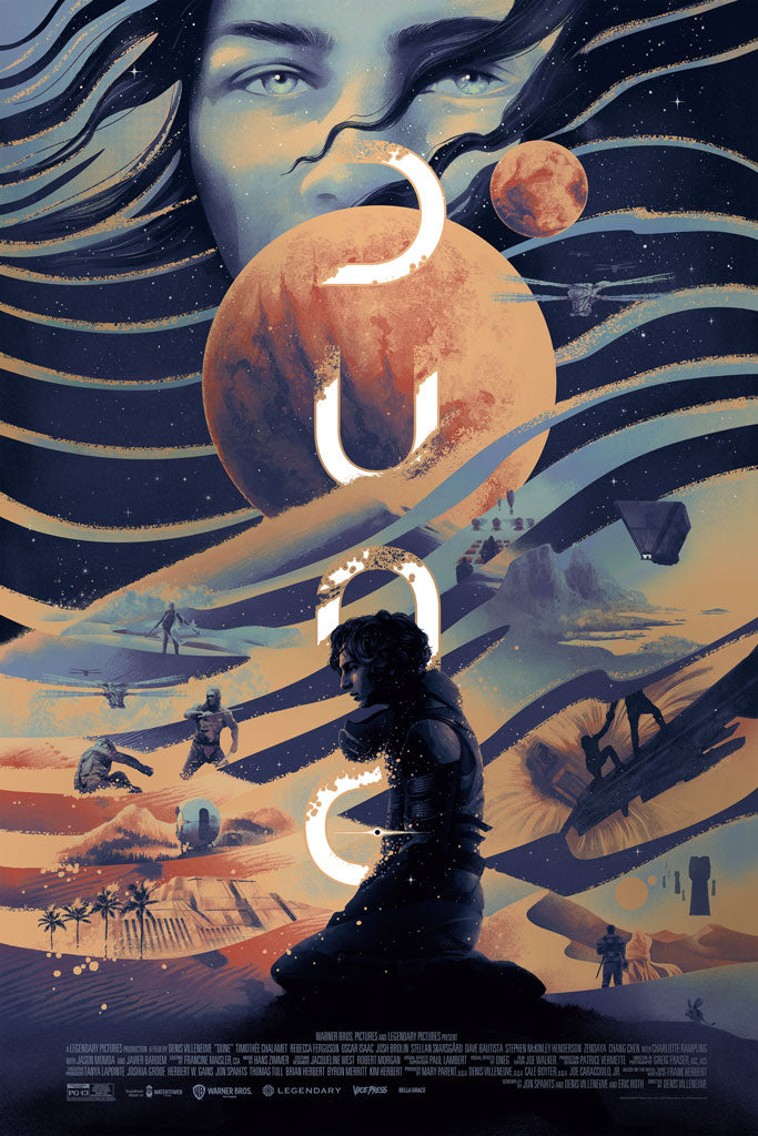 Dune movie poster on foil by Bella Grace