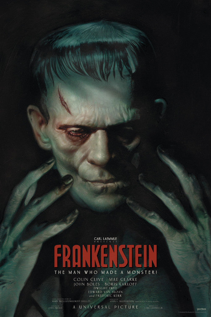 frankenstein alternative movie poster greg staples universal monsters vice press