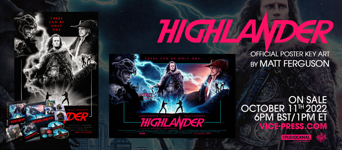 Highlander 4K Ultra HD & Exclusive Poster Collector's Edition By Matt Ferguson