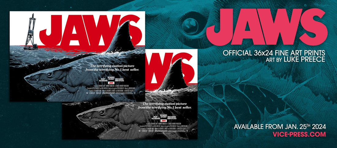 Jaws movie poster by Luke Preece header
