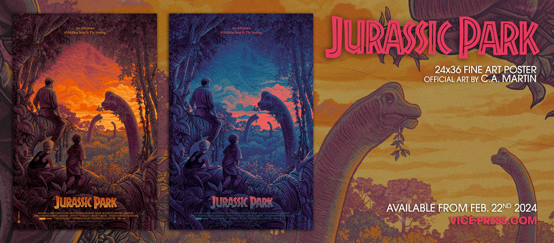 Jurassic park movie poster by C.A. Martin header