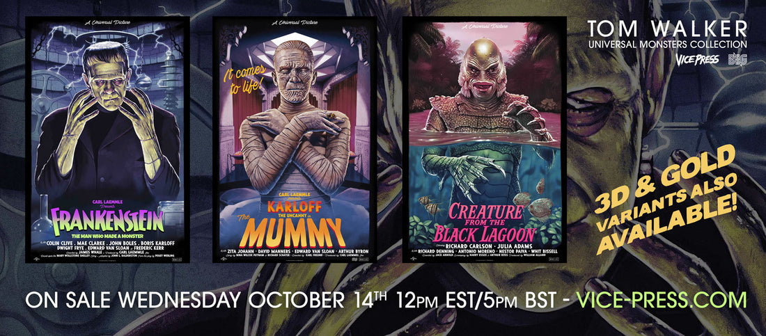 Universal Monsters Tom Walker Alternative Movie Posters