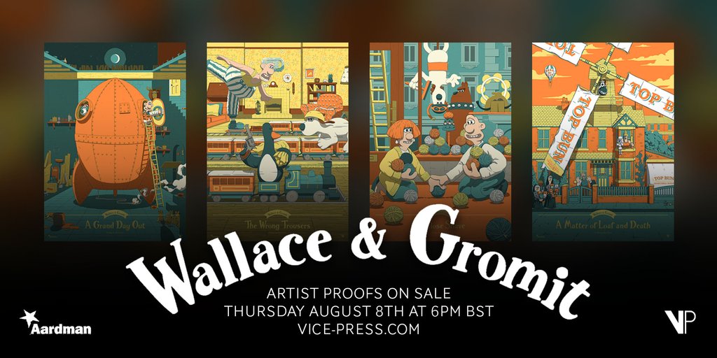 Wallace and Gromit - Florey Artist Proofs On Sale Thursday August 8th