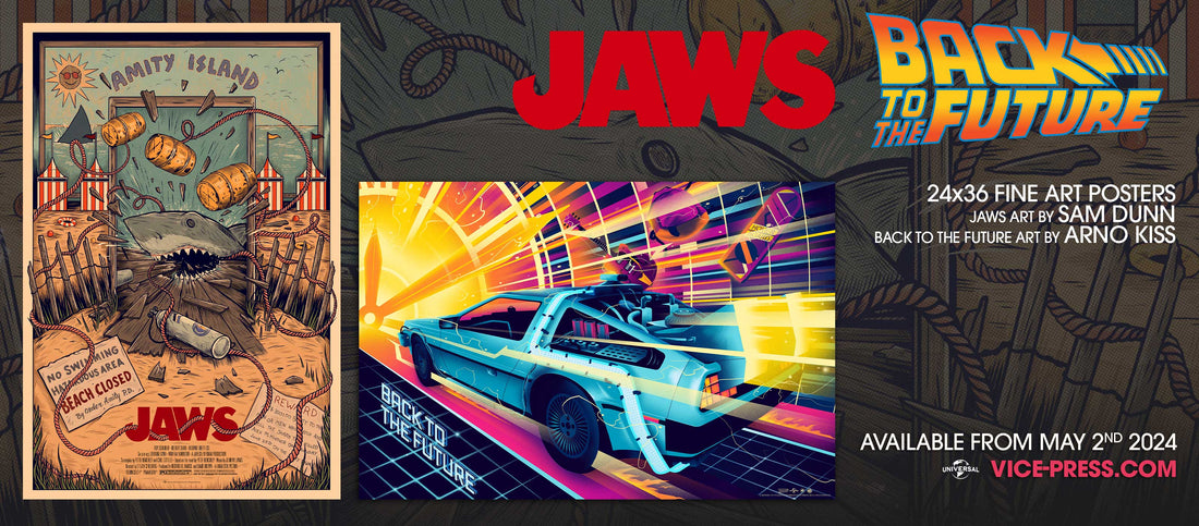Jaws by Sam Dunn and Back To The Future by Arno Kiss posters header