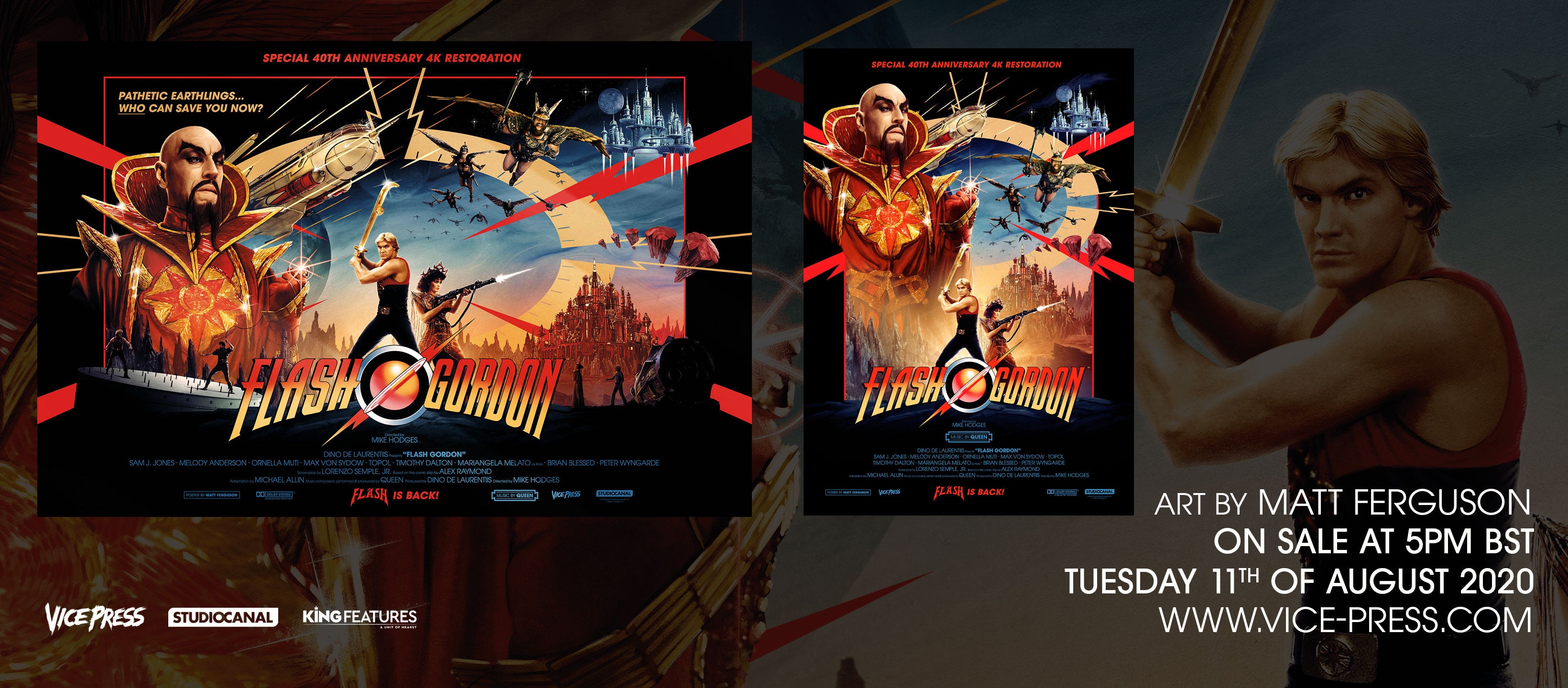 Flash Gordon Series - Posters by Matt Ferguson, Pins & Coin by Florey –  Vice Press